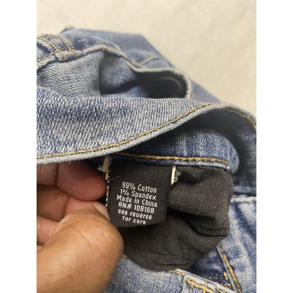 RSQ Jeans 31x32 Brooklyn Relaxed Distressed Medium Wash Denim Blue Faded Stretch - Picture 8 of 11